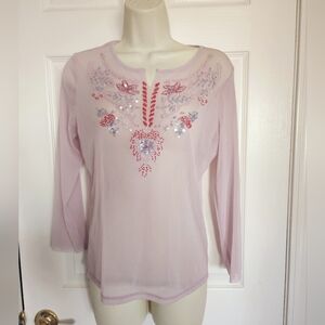 The Limited sheer pink blouse Size M